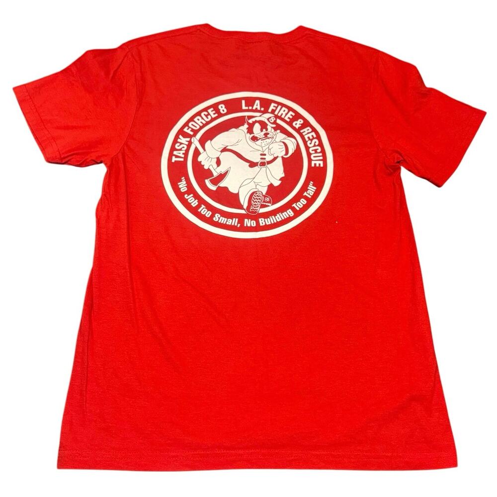NEW Gildan Red LAFD Los Angeles Fire Department Graphic T-Shirt — SMALL